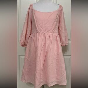 Every
3/4 Sleeve Square Neck Babydoll Mini Dress medium